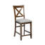 Ensemble de salle à manger 5 pièces en noyer, comprenant une table carrée et 4 chaises rembourrées, idéal pour les petits espaces. Chaises confortables et ergonomiques.