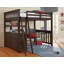 Lit mezzanine en bois massif à 6 tiroirs avec bibliothèque Mateo par Greyleigh™ Baby & Kids-1045626736-1045626703