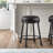 Giselle Swivel Upholstered Counter Stool with Metal Frame