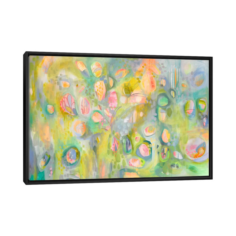 « amazement », reproduction de peinture à l’aquarelle sur toile tendue, H 40 po x l 60 po x P 1,5 po, Toile avec cadre noir