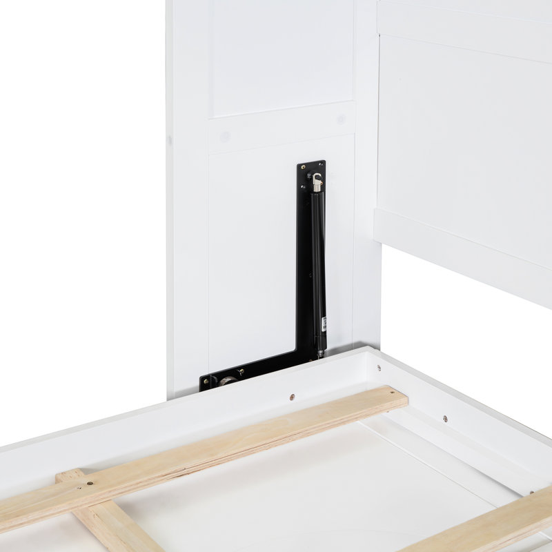 Grand lit mural blanc, un meuble peu encombrant pour toutes les pièces avec des caractéristiques faciles à utiliser: chambre d'amis, bureau à domicile ou salle de sport, aucun sommier requis
