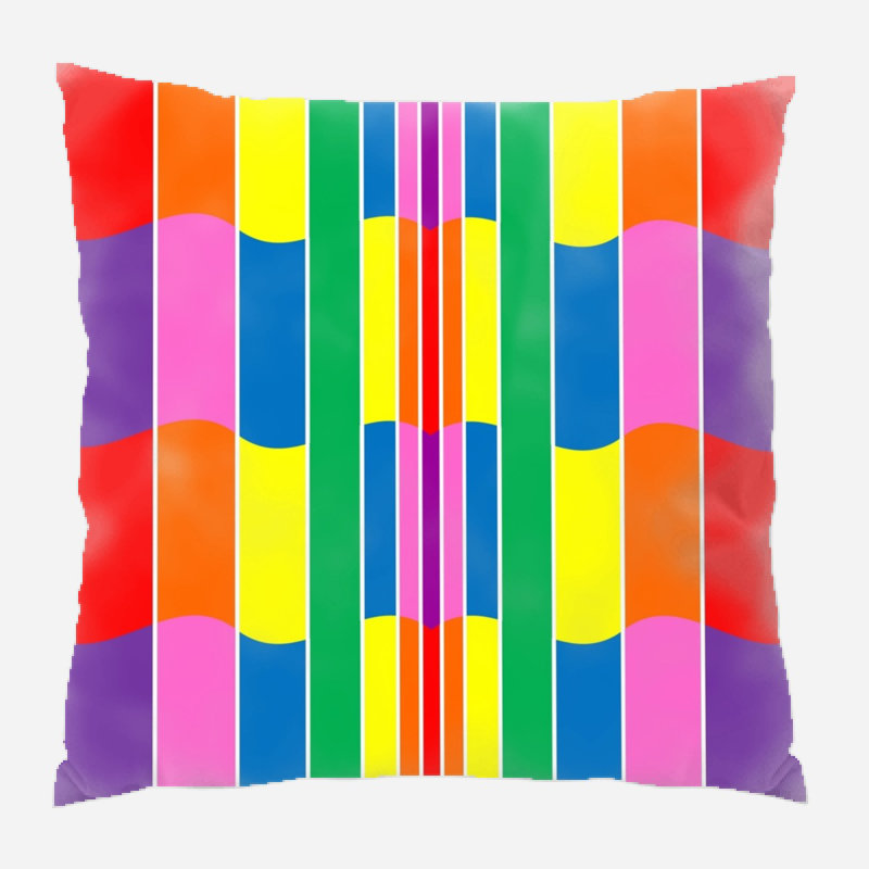 Geometric Microsuede Reversible Throw Pillow