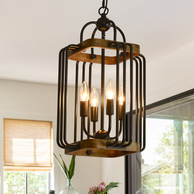 Luminaire suspendu rustique 4 lumières Farmhouse Chandelier
