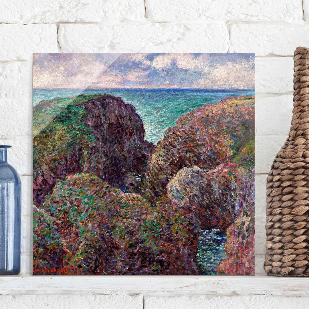 Glasbild Rockgruppe bei Pop Goulphar von Claude Monet