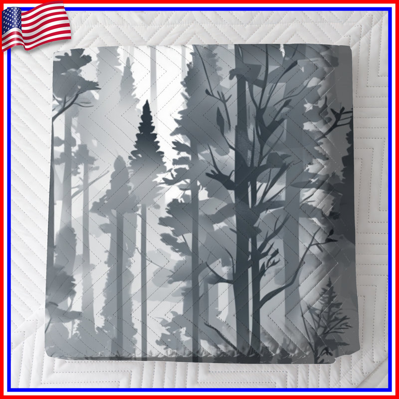Couvre-lit matelassé Foggy Forest, Double