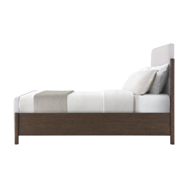 Urbane Upholstered Bed, White/Campfire