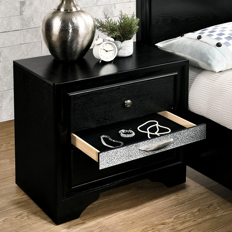 Table de chevet Modern, Noir