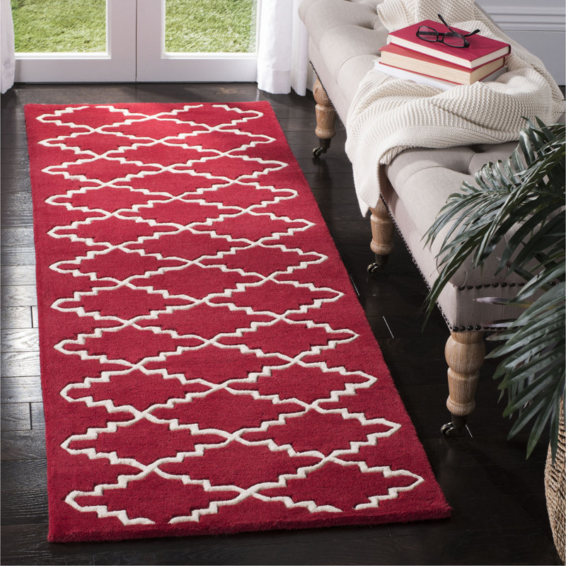 Carolene Hand Tufted Wool Geometric Rug, Runner 2'3" x 7'