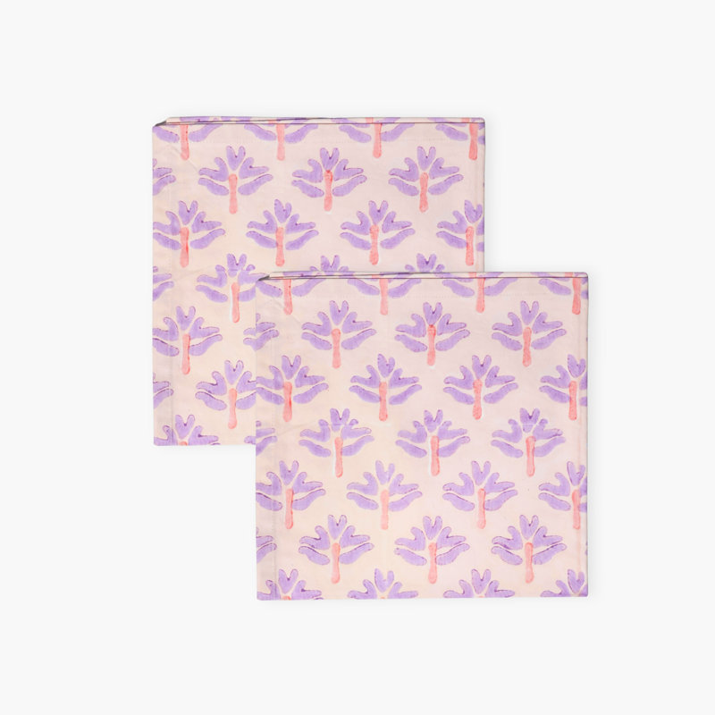 Zeenat Table Napkin, Purple/Orange Floral