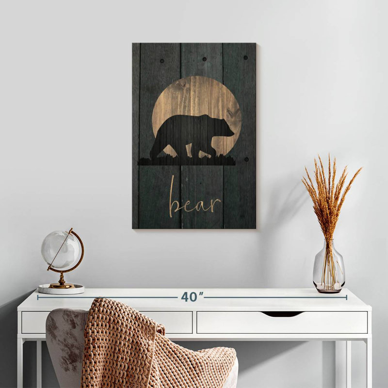 Brampt Wilderness Wood Bear, 24" H x 16" W