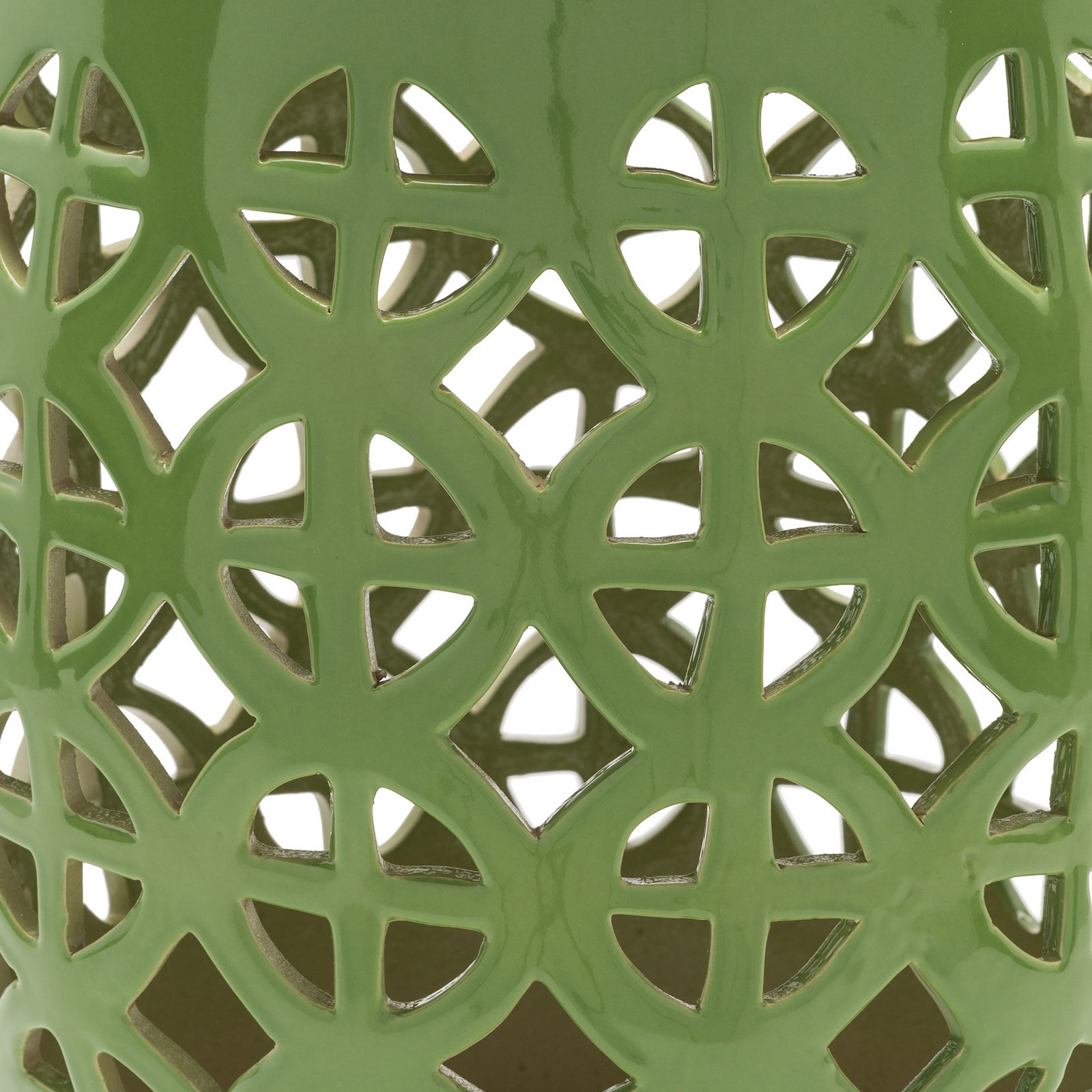 Keaton Porcelain Accent Stool, Grass Green