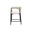 Tabouret de bar moderne et luxueux en tissu blanc