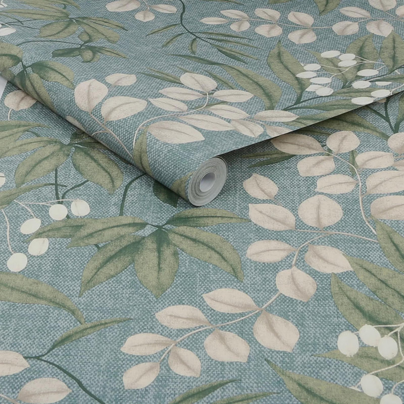 Superfresco Easy Persephone Floral Wallpaper, Blue