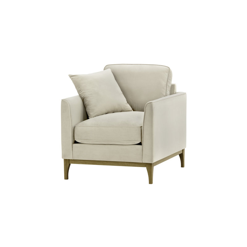 Jaar Upholstered Armchair, Beige, Brown