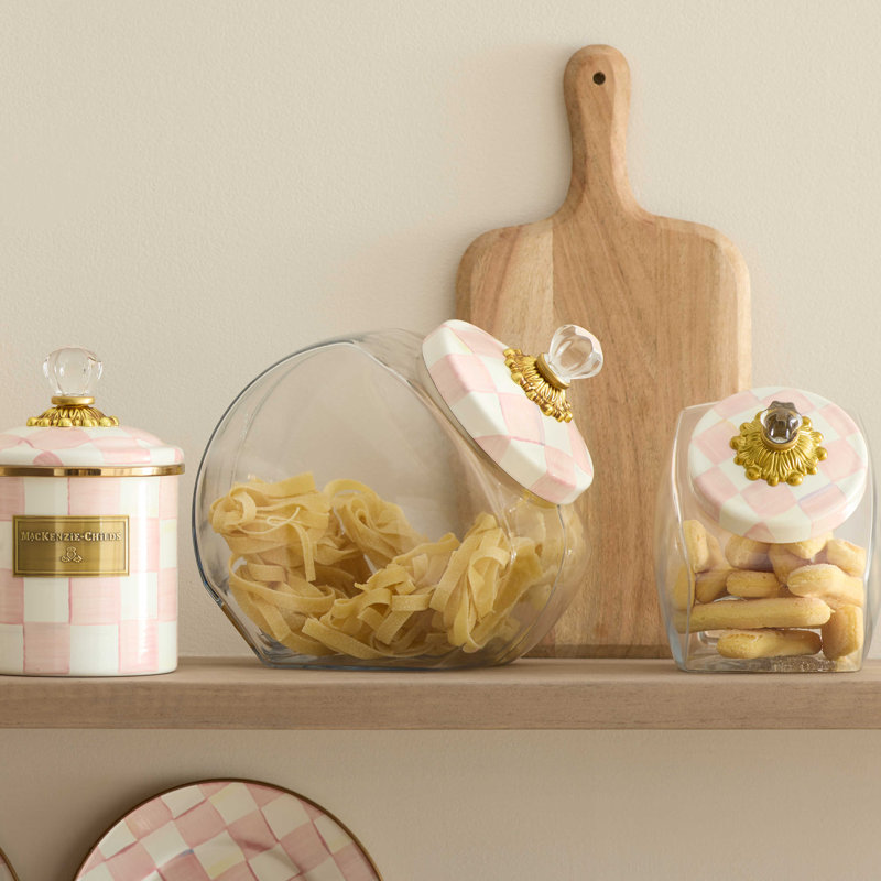 Rosy Check Lid Cookie Jar, 128