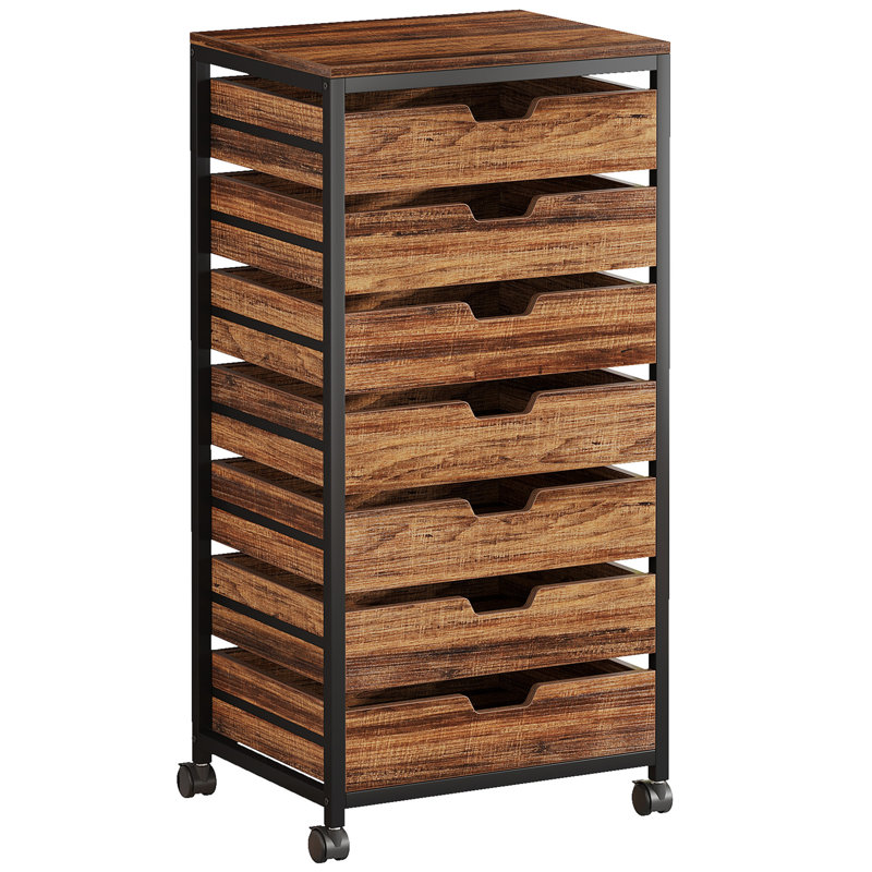 Commode à 7 tiroirs avec roulettes