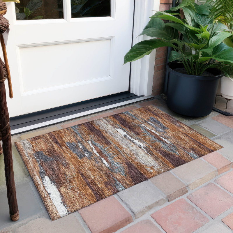 Tapis rectangulaire Aleighna avec envers antidérapant, Rectangle 1 pi 8 po x 2 pi 6 po