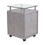 Classeur roulant avec plateau en verre, gris-1980883404
