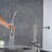 Pull Down Kitchen Faucet, Brushed Nickel, Single Handle Lever, 360 Degree Rotatable Flange Faucet With , Handle, 360-Degree Spout For Sinks