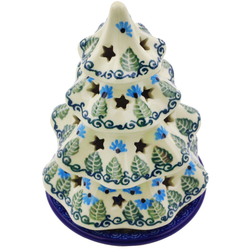 Forget Me Not Tealight Candle Holder, 5.91" H x 3.94" W x 3.94" D