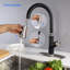 Robinet de cuisine rétractable à poignée simple avec accessoires