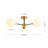3 - Light Modern Sputnik Glass Globe Semi Flush Mount
