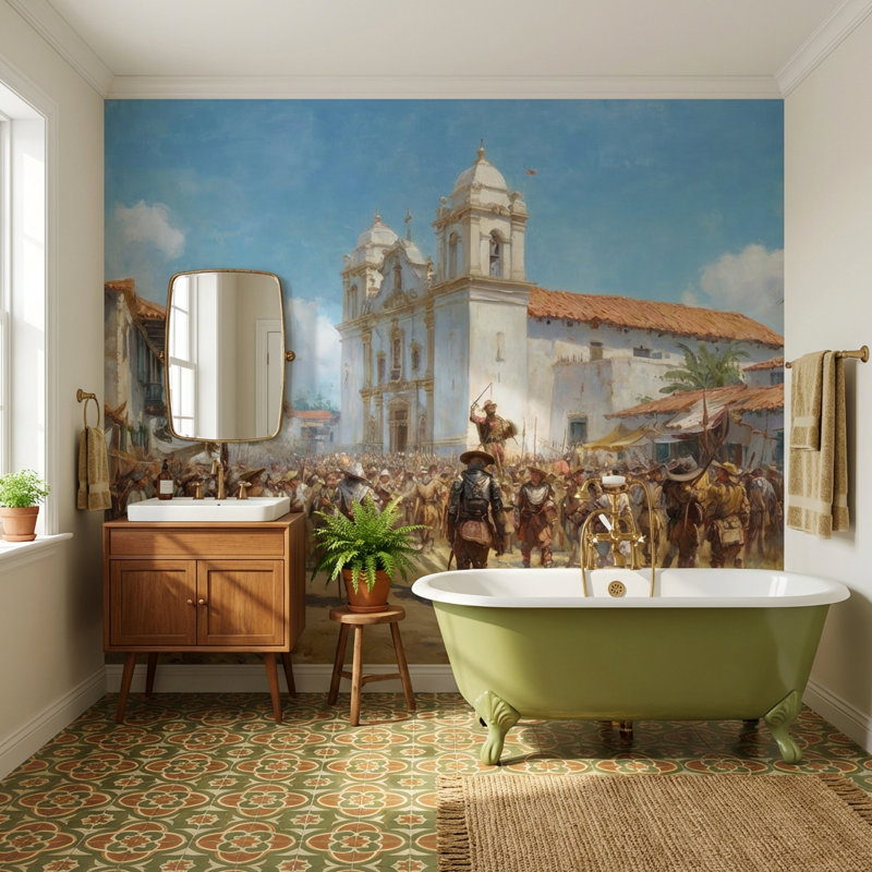 Papier peint colonial double Colonial, Non-Woven Nonpasted, 120 po x 96 po