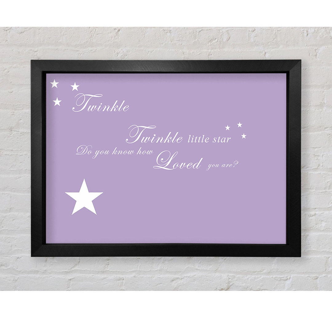 Kinderzimmer Zitat Twinkle Twinkle Little Star 1 Gerahmter Druck