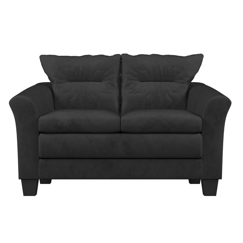Minhal Upholstered 60'' Loveseat, Bulldozer Black