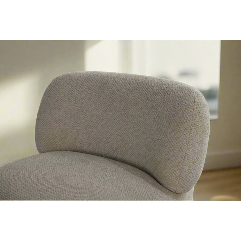 Fauteuil de salon pivotant moderne Forma, H 30,35 po x l 33,5 po x P 37,8 po, Gris