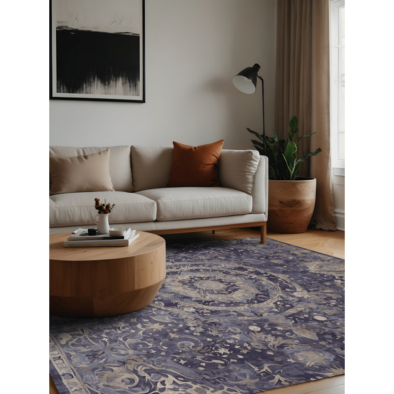 Machine Washable Pink Area Rug, Square 4'