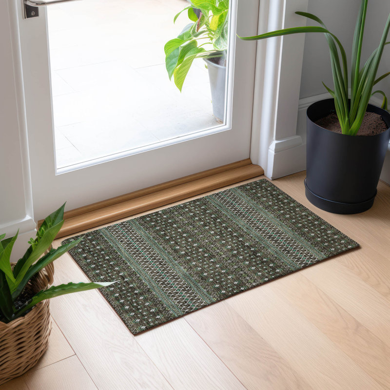 Tapis de porte Emblyn, Rectangle 1 pi 8 po x 2 pi 6 po
