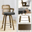 Tabouret de bar et tabouret de bar 26,77 po avec accoudoirs-684739665-684739670