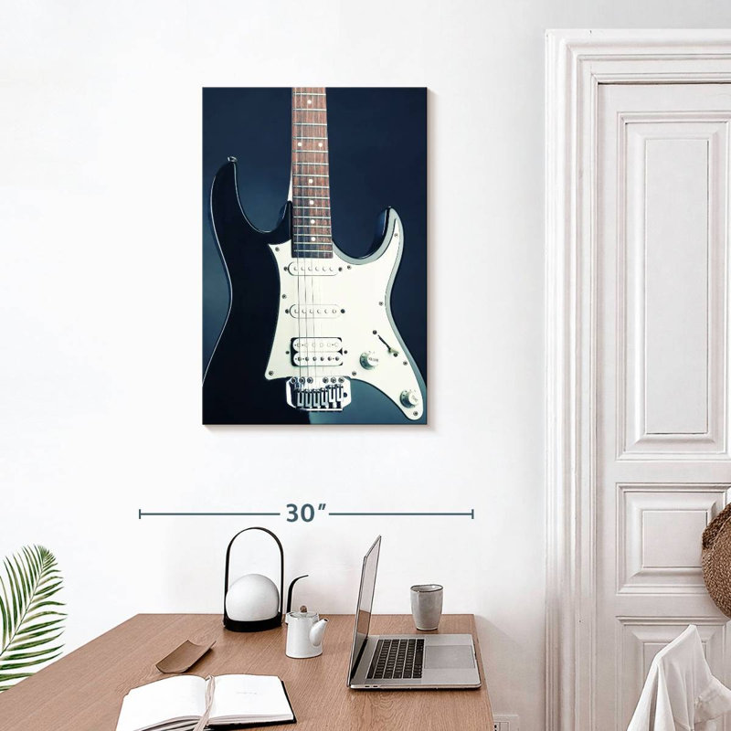 Guitare moderne Abarca BW, H 30 po x l 20 po