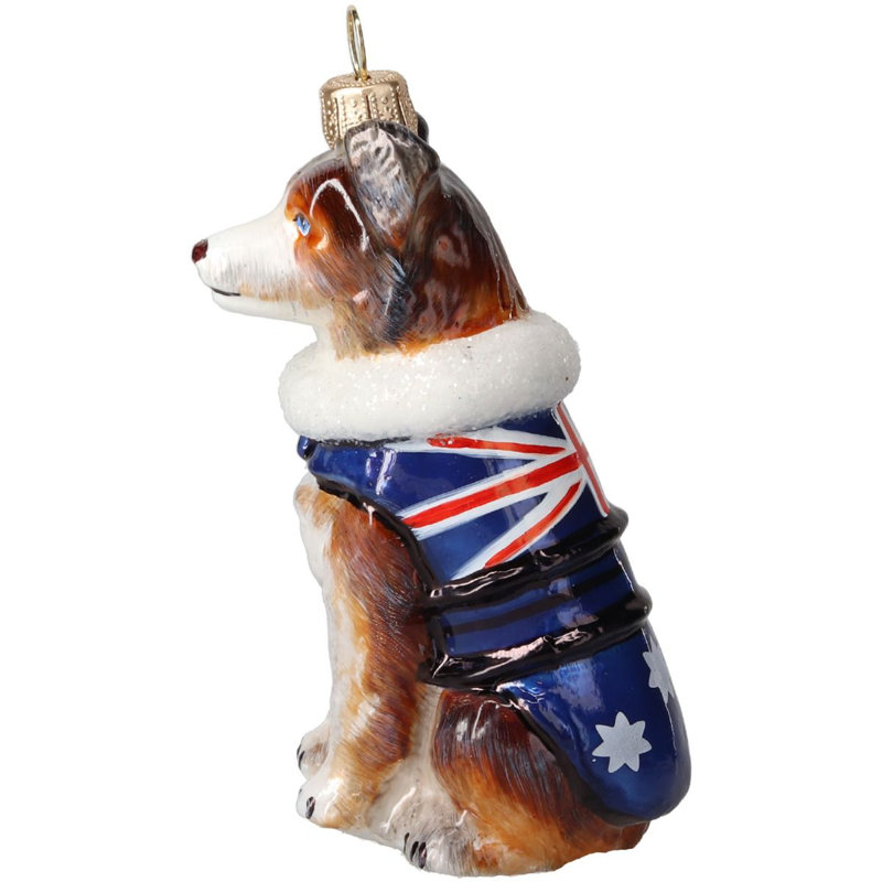 Australian Shepherd in Australia Flag Coat