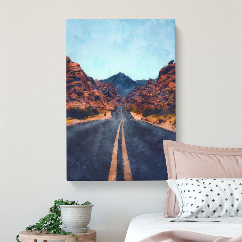 Road To The Valley Of Fire - Wrapped Canvas, 50cm H x 35cm W x 3cm D