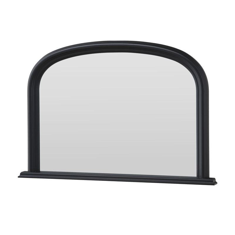 Lynn Arched Overmantle Mirror, Black