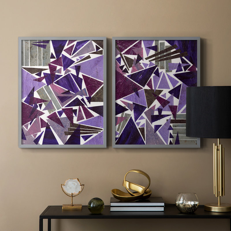«Purple Dream I», reproduction encadrée de qualité supérieure - prête à être accrochée - aucun clou requis - aucun clou requis