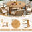 Jorvella 6 - Person Acacia Solid Wood Outdoor Dining Set with Cushions-276530180