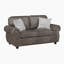 Ensemble de canapé de salon en microfibre 2 pièces Stonington avec support à ressorts ensachés, garniture cloutée élégante et coussins décoratifs-984025605