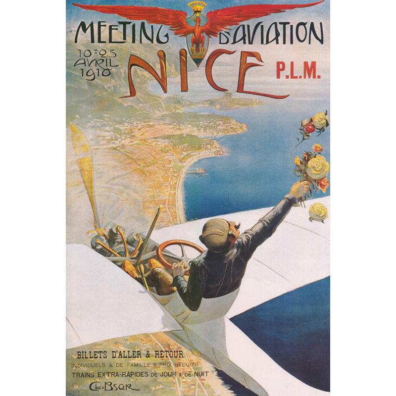 Meeting d'Aviation Nice, H 24 po x l 16 po