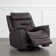 Puspha 37'' W Modern Vegan Leather Swivel Manual Recliner