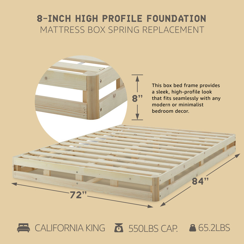 Hercules Foundation Mattress Box Spring Replacement , California King, High Profile (8")