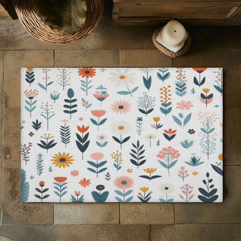 Tapis tressé Botanical Blooms, Rectangulaire 3 pi x 5 pi