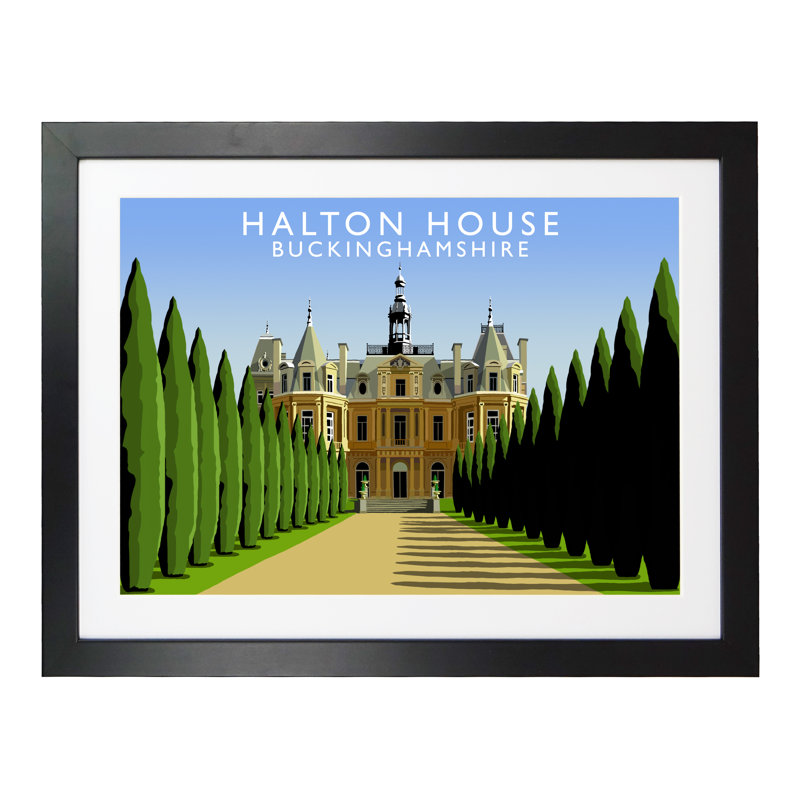 Halton House by Richard O'Neil - Print, Black Wood Frame, 33.5 cm H x 43.5 cm W x 2.2 cm D