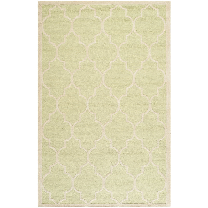 Cannen Hand Tufted Wool Geometric Rug, Rectangle 6' x 9'