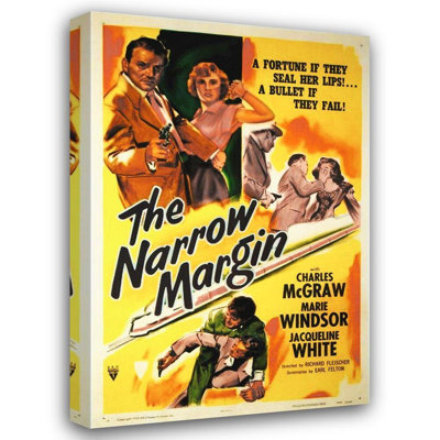 ArtDirect Hollywood Photo Archive Gallery Wrapped Canvas Art Titled: The Narrow Margin
