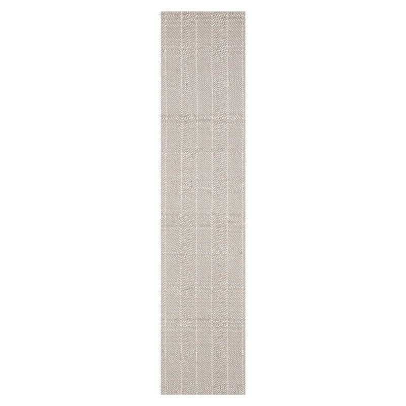 Tapis gris en laine tissé à la main gris à motif de chevrons de Nouvelle-Zélande, Tapis de couloir : 3 pi x 10 pi
