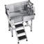 102.6cm H x 87.1cm W x 48.8cm D Stainless Steel Dog Grooming Tub