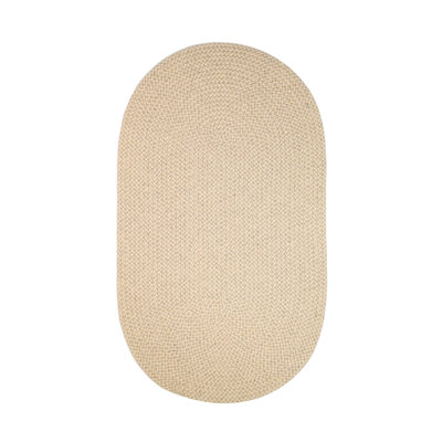 Tapis gris clair tressé pied-de-poule Cablelock